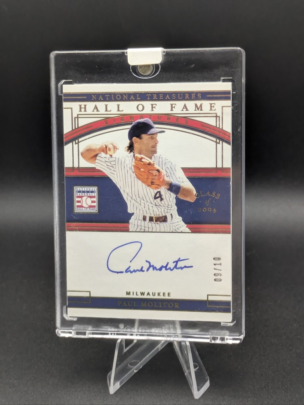 2020 National Treasures #/10 Hall of Fame Signatures Holo Gold Paul Molitor Auto